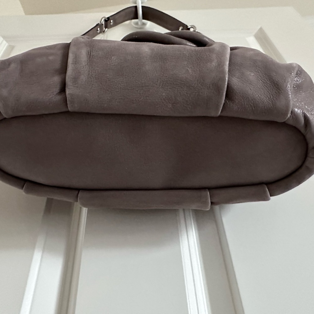 COACH Sophia Madison Gray Iridescent Leather Satchel Handbag Shoulder Bag - Picture 2 of 9